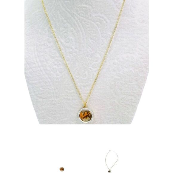 MK Gold Plated Designer Necklace - Picture 7 of 10